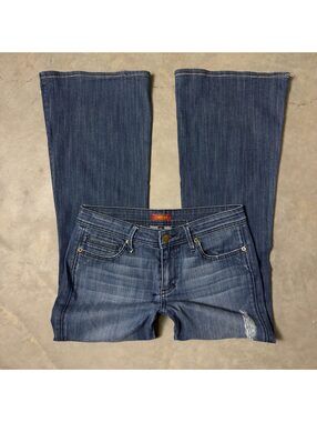 Christin Michaels Flare Jeans Womens Size 30 Dark Wash Boho